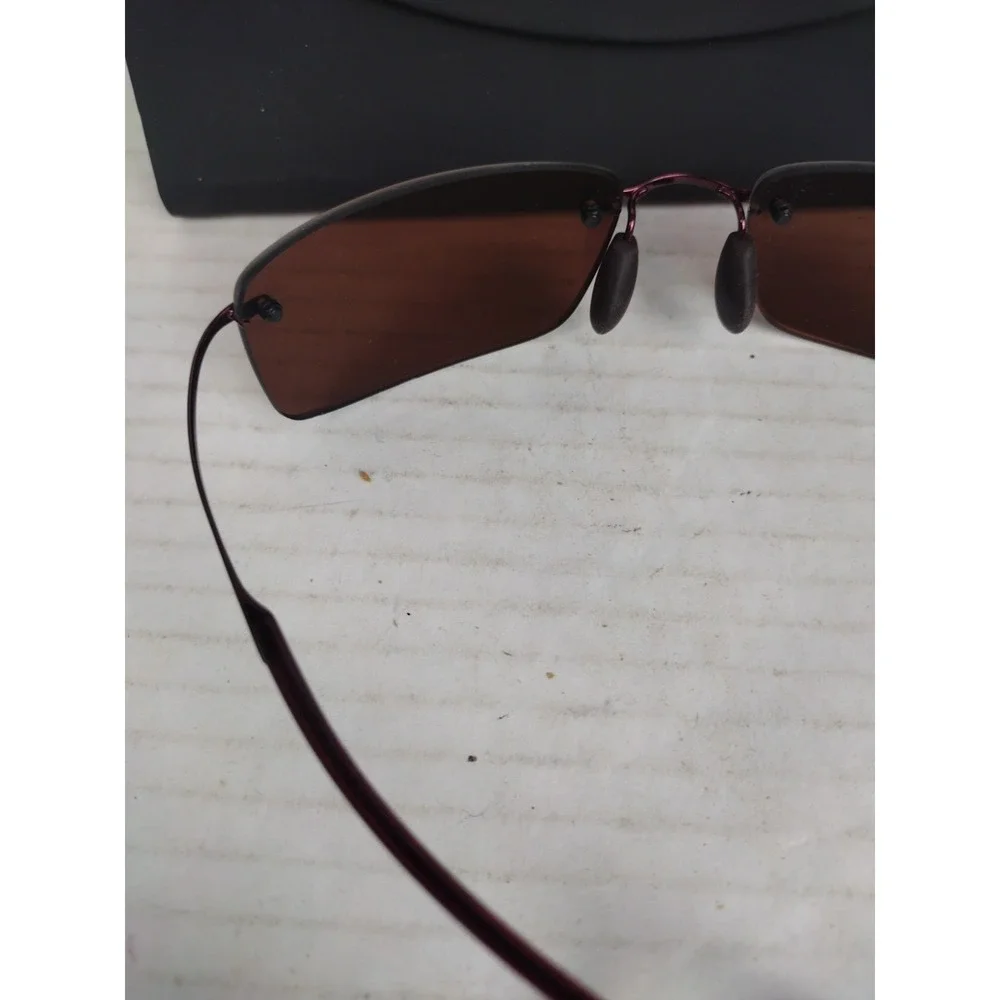 Maui Jim MJ 515-07 54-18 135 Little Beach Burgundy Maui Rose Polarized Rimless
